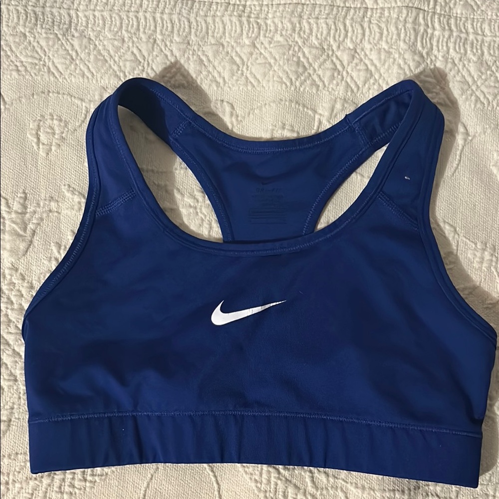 Nike Blue Racerback Sports Bra Moisture-Wicking